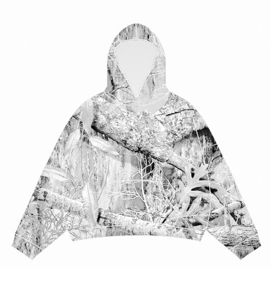 Unisex Essential Camo Hoodie, White